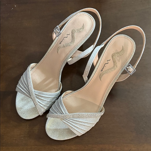 Nina Shoes - Nina Silver Strappy Heels